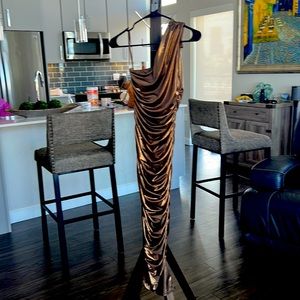 ruched side one strap dress